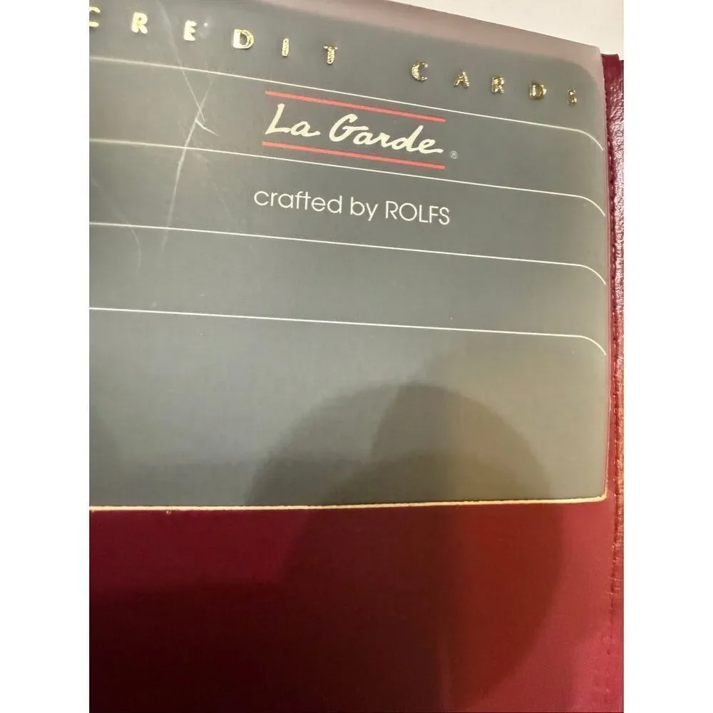 La Garde by Rolfs Men's Cowhide Soft Leather Purse Bi-Fold Wallet Burgundy NWT